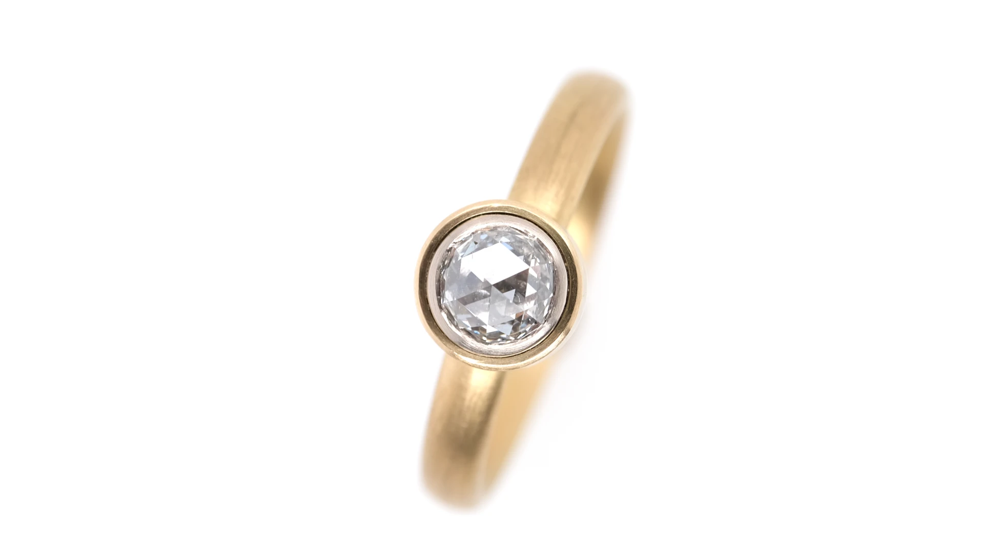 Ring Au WW/GG, Pt/Ir, Diamantrose